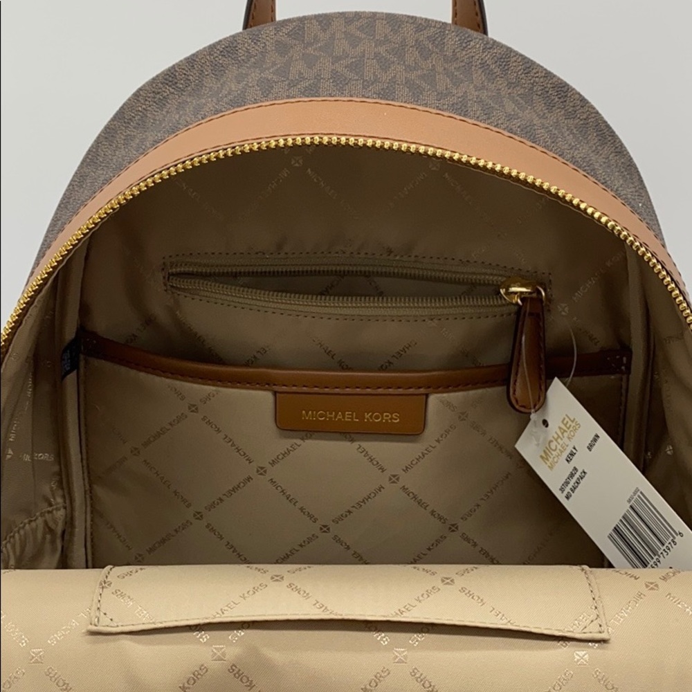 MICHAEL KORS KENLY MEDIUM BACKPACK BROWN - Picture 12 of 15